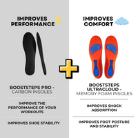 Boost Performance 💥 + Boost Comfort ☁️ (Carbon + Memory Foam Insoles)