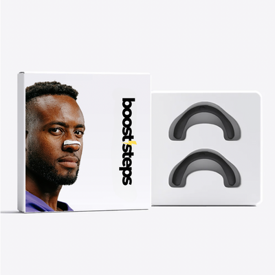 HyperBreathe Booststeps | Magnetic nasal strips for athletes